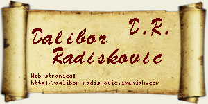Dalibor Radišković vizit kartica